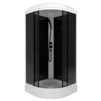 Душевая кабина Тритон Грэй 90x90 Щ0000067302 стекло тонированное, профиль черный