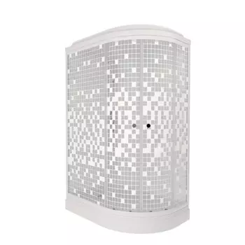 Душевая кабина Тритон Коралл 120х80 А Щ0000061817 левая, стекло мозаика, профиль белый