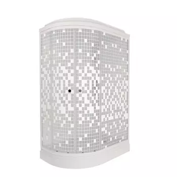 Душевая кабина Тритон Коралл 120х80 А Щ0000061818 правая, стекло мозаика, профиль белый