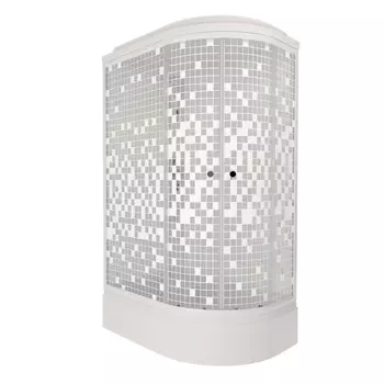 Душевая кабина Тритон Коралл 120х80 В Щ0000061819 левая, стекло мозаика, профиль белый