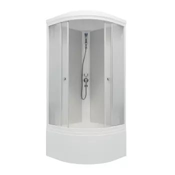 Душевая кабина Тритон Лайт 90х90 Щ0000061838 стекло рисунок, профиль белый, с высоким поддоном