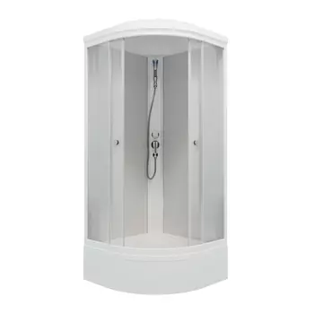 Душевая кабина Тритон Лайт 90x90 Щ0000061850 стекло рисунок, профиль белый, средний поддон