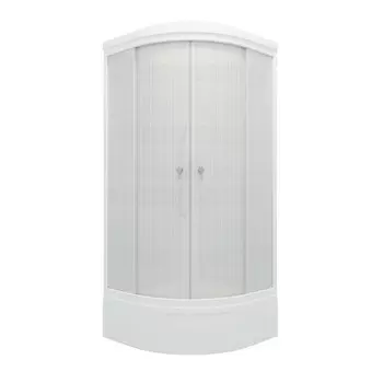 Душевая кабина Тритон Лён 90х90 В Щ0000061851 стекло лен, профиль белый