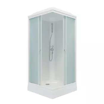 Душевая кабина Тритон Риф 90x90 Щ0000047434 стекло рифленое, профиль белый