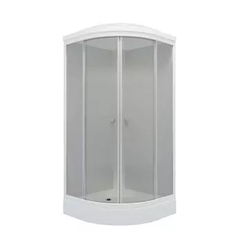 Душевая кабина Тритон Сатин 90х90 Щ0000058488 стекло матовое, профиль белый