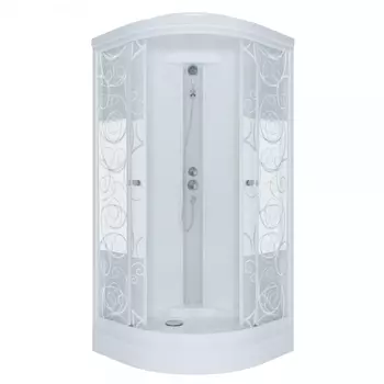 Душевая кабина Тритон Узоры 100х100 Щ0000030291 стекло узорчатое, профиль белый