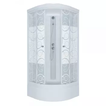 Душевая кабина Тритон Узоры 90х90 Щ0000027248 стекло узорчатое, профиль белый