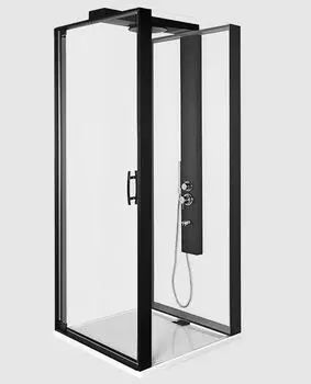 Душевая кабина Vitra Zest 90x90 56930023000 стекло прозрачное, профиль черный, с поддоном, правая