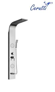 Душевая панель Ceruttispa Twin s CT9987 с изливом, серебро