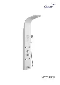 Душевая панель Ceruttispa Victoria w CT9979 с изливом, белая