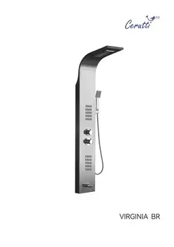 Душевая панель Ceruttispa Virginia br CT9983 с изливом, матовая нержавеющая сталь