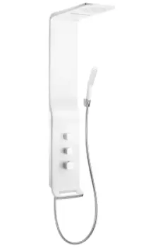 Душевая панель Hansgrohe Raindance Lift 180 2jet 27008400 с термостатом, без излива, белая, хром