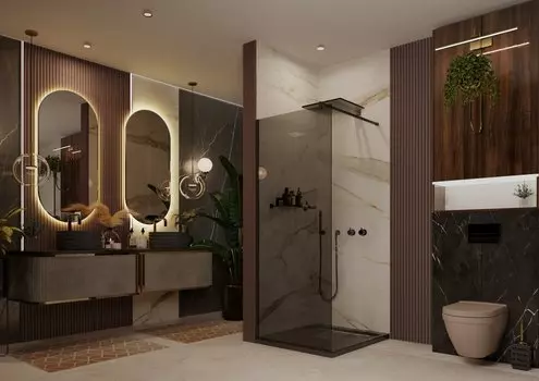 Душевая перегородка Ambassador Walk-in 80x200 15032224 стекло тонированное, профиль черный