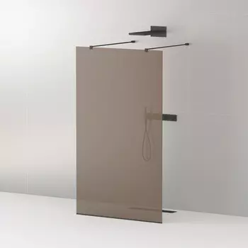 Душевая перегородка Cezares Liberta 120x195 LIBERTA-L-2-120-120-BR-NERO стекло бронза, профиль черный