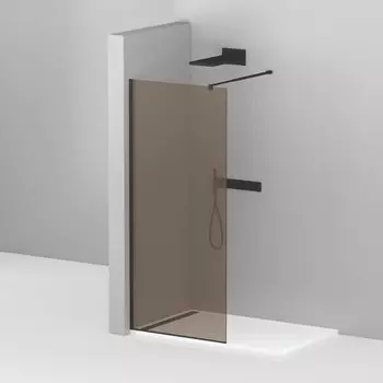 Душевая перегородка Cezares Liberta 90x195 LIBERTA-L-1-90-BR-NERO стекло бронза, профиль черный