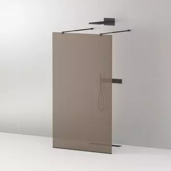Душевая перегородка Cezares Liberta 120x195 LIBERTA-L-2-120-BR-NERO стекло бронза, профиль черный
