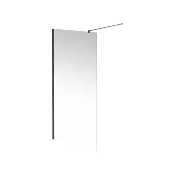 Душевая перегородка Kerama Marazzi Vetro 90х195 VE.90.WI.BLK.M Walk In стекло прозрачное, профиль матовый черный