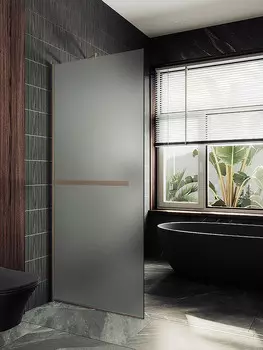 Душевая перегородка MaybahGlass 119x195 MGD-719-2у стекло сатин, профиль бронза