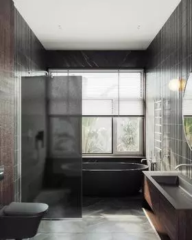 Душевая перегородка MaybahGlass 99x195 MGD-1356-4у стекло графит матовый, профиль хром глянцевый