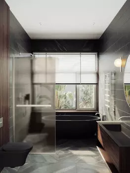 Душевая перегородка MaybahGlass Walk In 79х195 MGD-728-5у с полотенцедержателем, стекло бронза матовое, профиль матовый хром