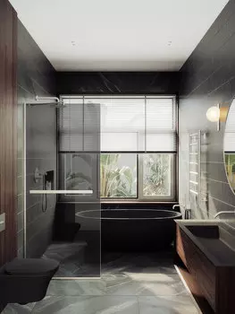 Душевая перегородка MaybahGlass Walk In 79х195 MGD-729-5у с полотенцедержателем, стекло графит, профиль матовый хром