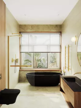 Душевая перегородка MaybahGlass Walk In 79х195 MGD-726-3ш с полотенцедержателем, стекло прозрачное, профиль золото