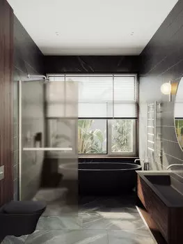 Душевая перегородка MaybahGlass Walk In 79х195 MGD-728-5ш с полотенцедержателем, стекло бронза матовое, профиль матовый хром