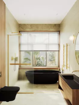 Душевая перегородка MaybahGlass Walk In 79х195 MGD-731-3у с полотенцедержателем, стекло сатин, профиль золото