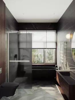 Душевая перегородка MaybahGlass Walk In 79х195 MGD-730-5ш с полотенцедержателем, стекло графит матовое, профиль матовый хром