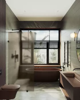 Душевая перегородка MaybahGlass Walk In 79х195 MGD-265-6 стекло бронза матовое, коннекторы черные