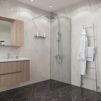 Душевая перегородка Niagara Eco 80x190 NG-531-80 стекло прозрачное, профиль хром