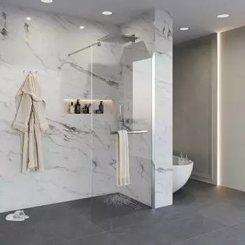 Душевая перегородка Niagara Nova 120х195 NG-661-12 стекло прозрачное, профиль хром