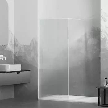 Душевая перегородка RGW Walk In 100x195 WA-08 стекло рифленое, профиль белый