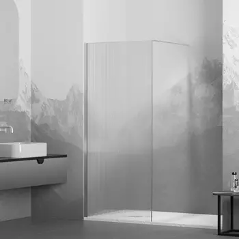 Душевая перегородка RGW Walk In 80x195 WA-08 стекло рифленое, профиль хром