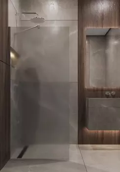 Душевая перегородка Timo 119x195 T12 стекло матовое, профиль хром