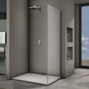 Душевая перегородка Veconi Veconi KP-04 90х195 стекло прозрачное, профиль хром