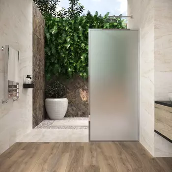 Душевая перегородка Vegas-Glass 100x200 EAF Frame 100 08 10 профиль глянцевый хром, стекло сатин