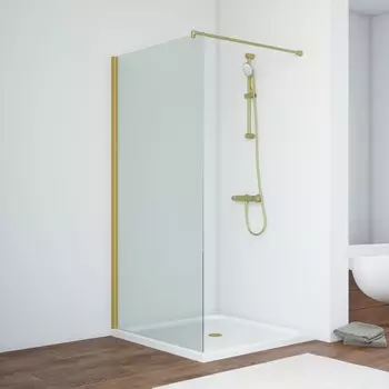 Душевая перегородка Vegas-Glass 116x200 EAF NOVO h2000 116 03 crystalvision профиль золото матовое, стекло crystalvision