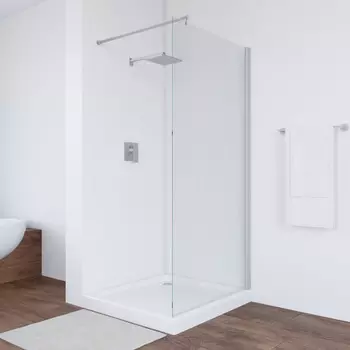 Душевая перегородка Vegas-Glass 116x200 EAF NOVO h2000 116 07 crystalvision профиль матовый хром, стекло crystalvision