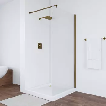 Душевая перегородка Vegas-Glass 116x200 EAF TUR NOVO 116 05 10 профиль бронза, стекло сатин