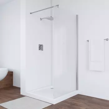 Душевая перегородка Vegas-Glass 116x200 EAF TUR NOVO 116 08 02 профиль глянцевый хром, стекло шиншилла