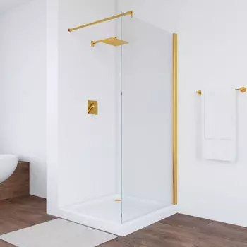 Душевая перегородка Vegas-Glass 116x200 EAF TUR NOVO 116 09 crystalvision профиль золото глянцевое, стекло crystalvision