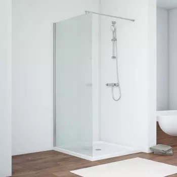 Душевая перегородка Vegas-Glass 116x200 EAF TUR NOVO 116 08 Moru профиль глянцевый хром, стекло moru