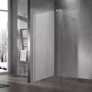 Душевая перегородка Vincea Walk In 100x200 VSW-1H100CLBN стекло прозрачное, профиль брашированный никель