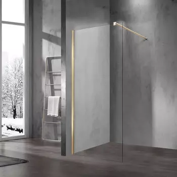 Душевая перегородка Vincea Walk in 60x200 VSW-1H600CLG стекло прозрачное, профиль матовый золотой