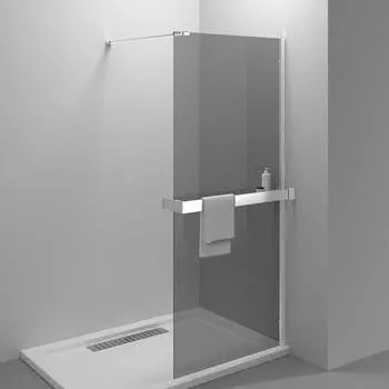 Душевая перегородка Vincea Walk in HR 100 см VSW-4HR100CG стекло тонированное, профиль хром