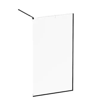 Душевая перегородка Walk In Am.Pm Func 110x200 W84WI-110-F1-BTE стекло прозрачное, профиль черный матовый