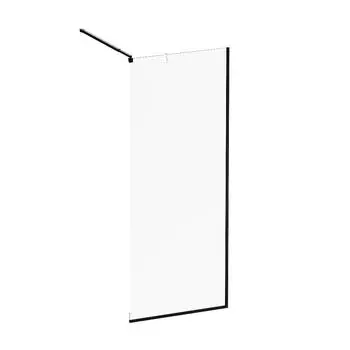 Душевая перегородка Walk In Am.Pm Func 80x200 W84WI-80-F1-BTE стекло прозрачное, профиль черный матовый