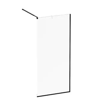 Душевая перегородка Walk In Am.Pm Func 90x200 W84WI-90-F1-BTE стекло прозрачное, профиль черный матовый