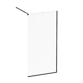 Душевая перегородка Walk In Am.Pm Func 100x200 W84WI-100-F1-BTE стекло прозрачное, профиль черный матовый